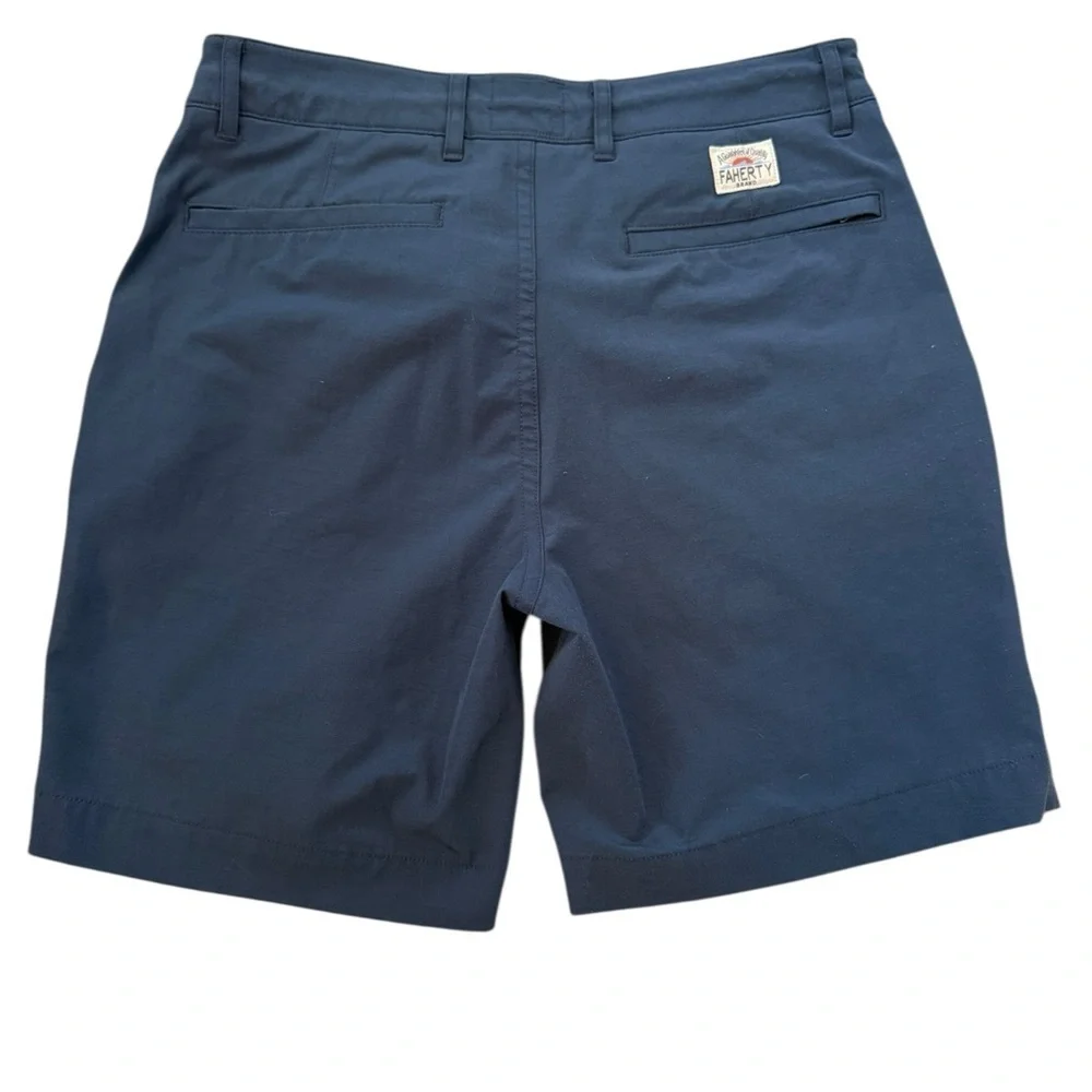 Faherty All Day Shorts Size 28 Navy Stretch Chino Style Excellent Condition